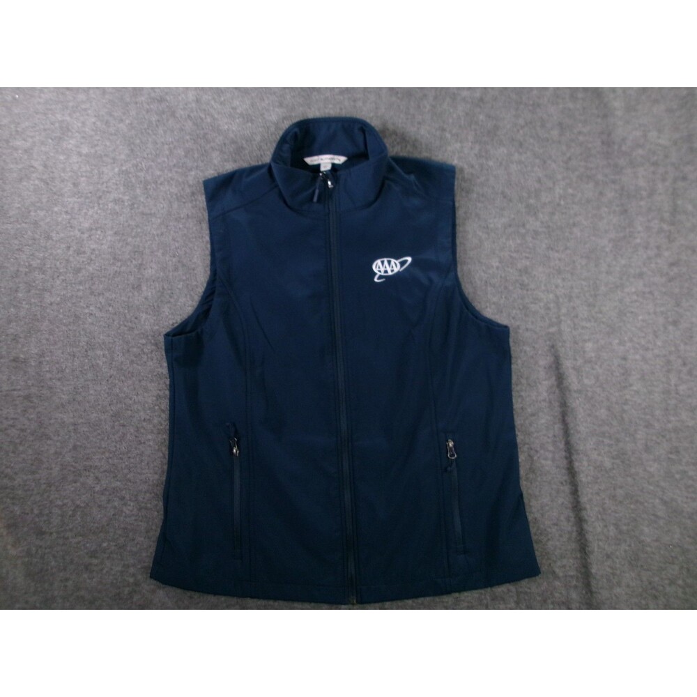 AAA Vest Women Extra Large Blue Fleece Full Zip Employee Work Replacement